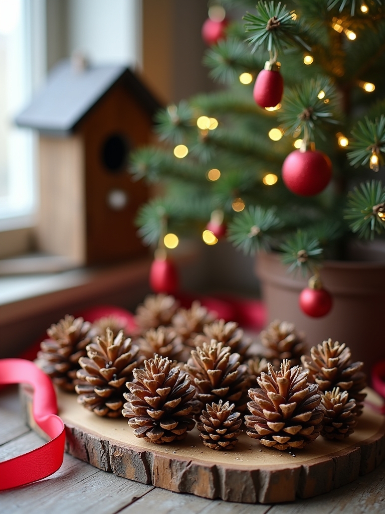 pinecone bird feeders tutorial