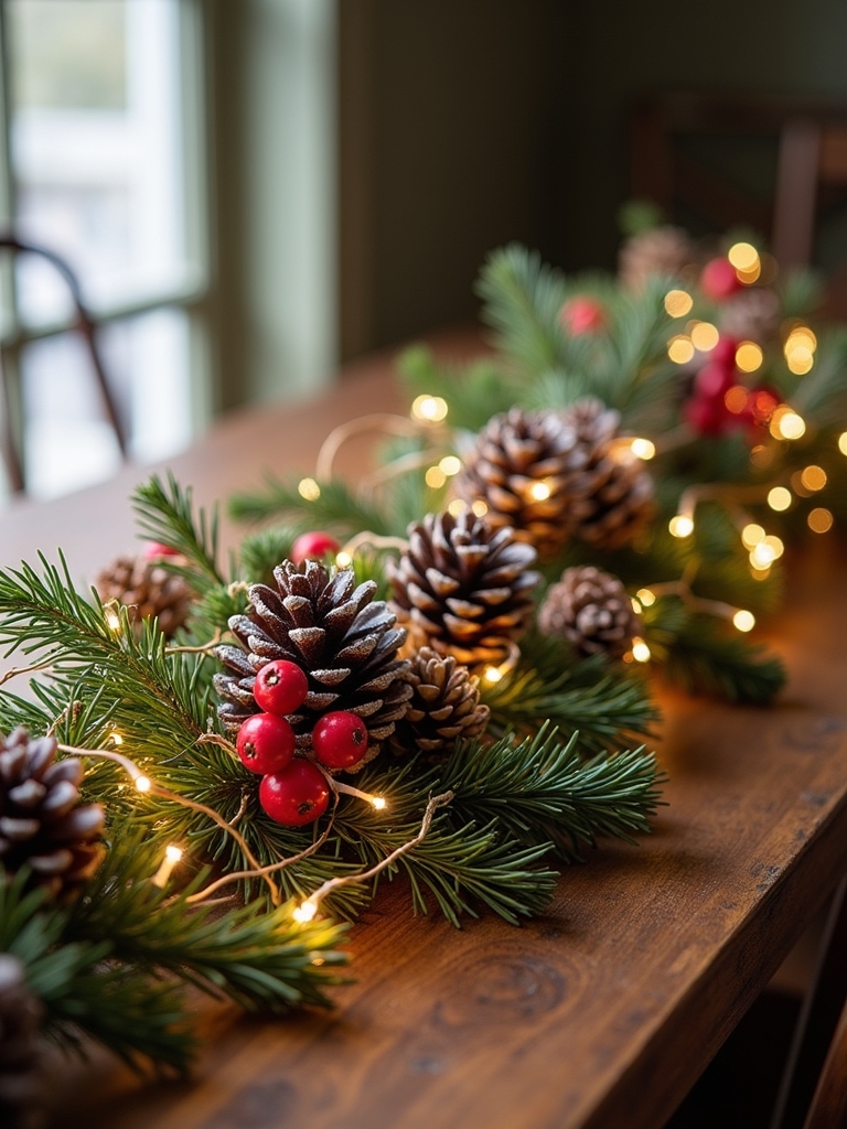 pinecone garland crafting inspiration