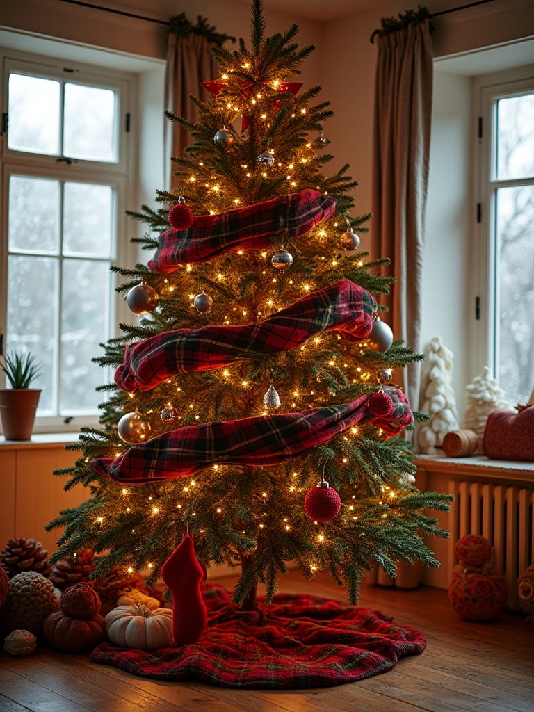 plaid and silver elegance