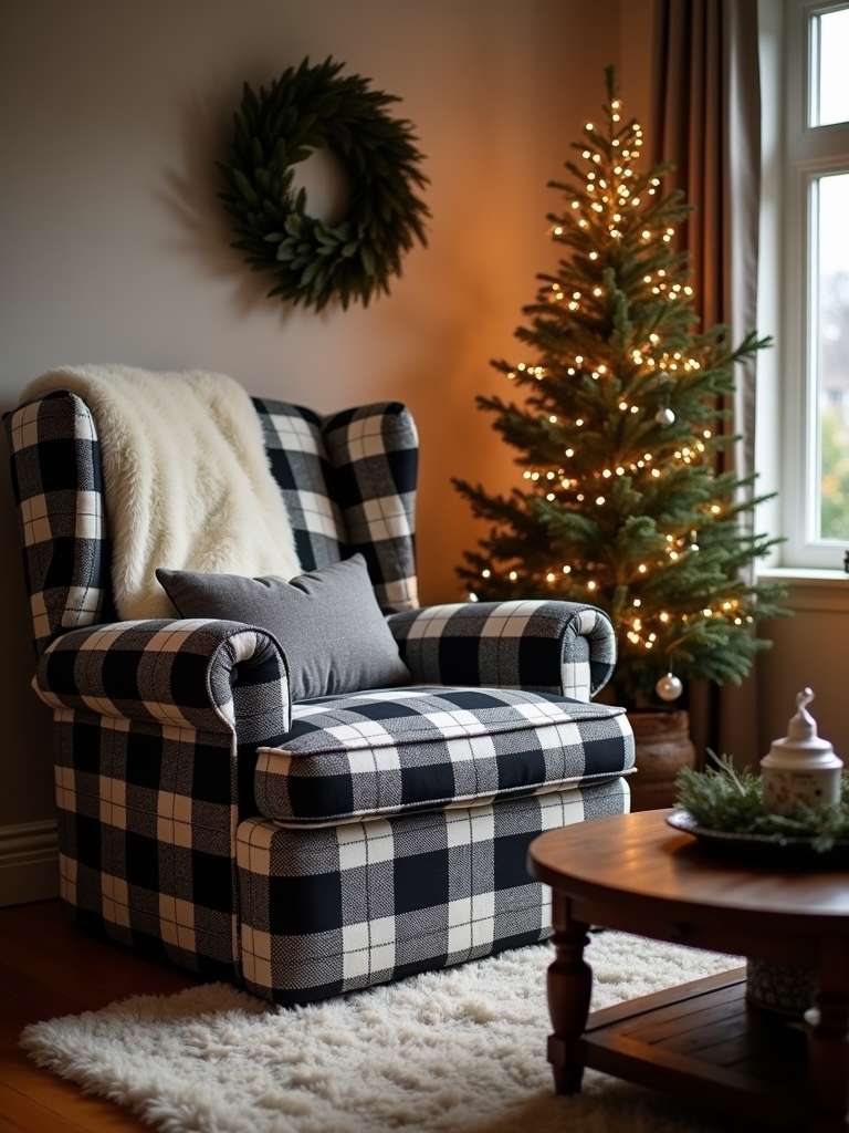 plaid chair cover ideas