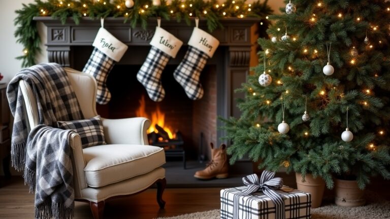 plaid christmas home decor