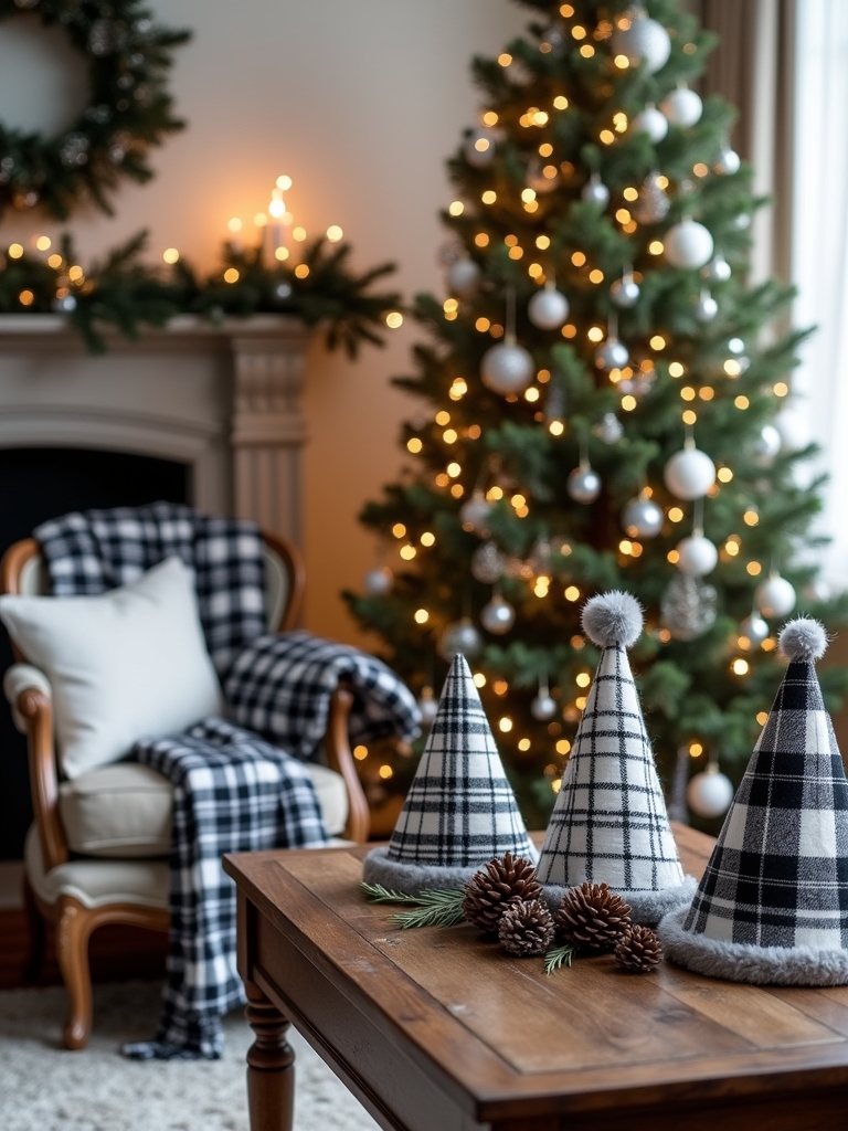 plaid holiday photo props