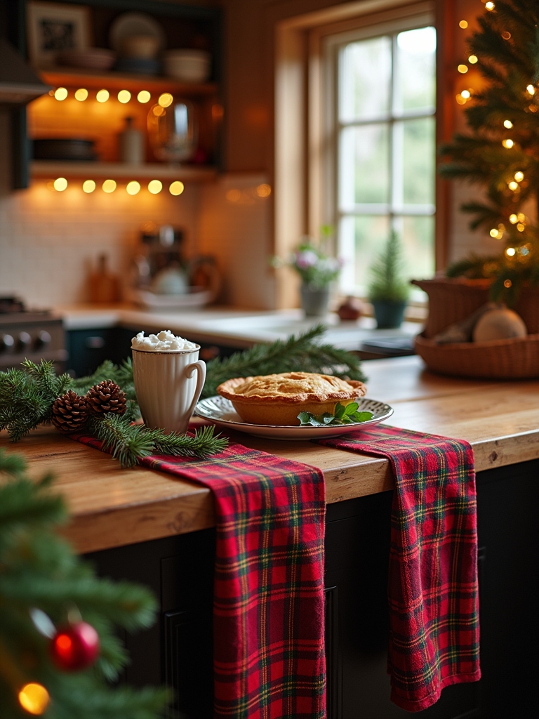 plaid kitchen towels joyfully