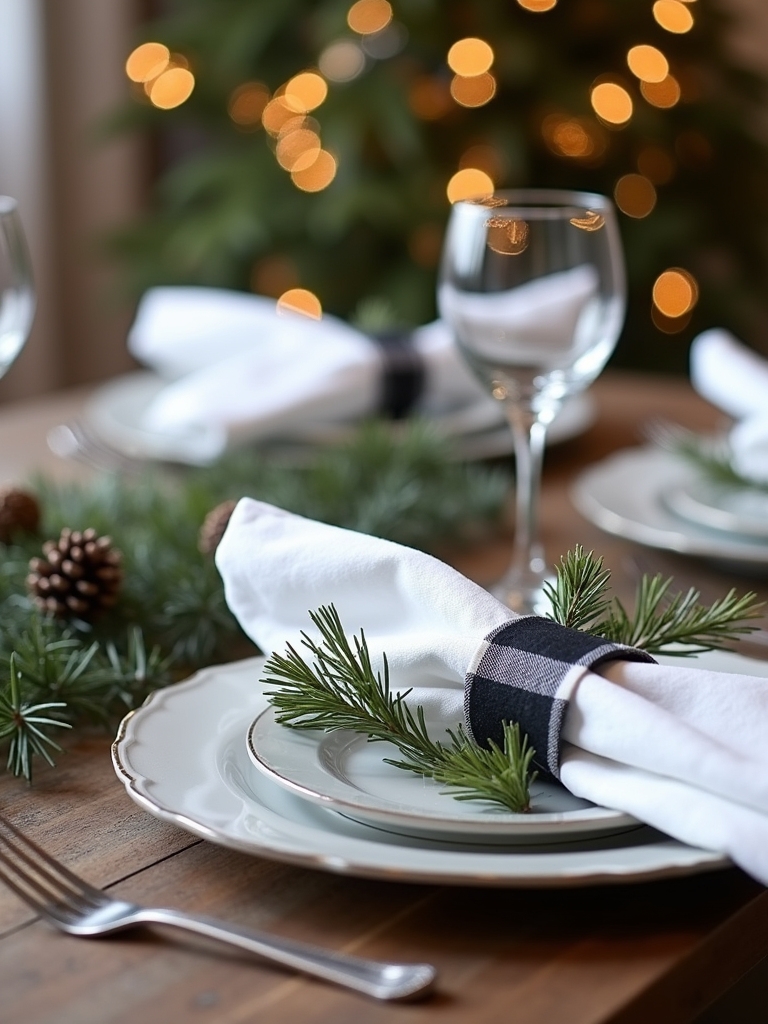 plaid napkin rings diy