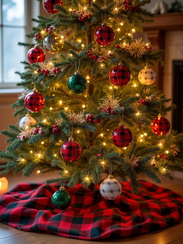 plaid ornaments add charm