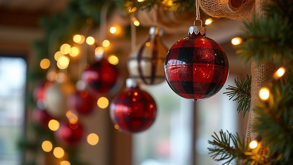 plaid ornaments for christmas