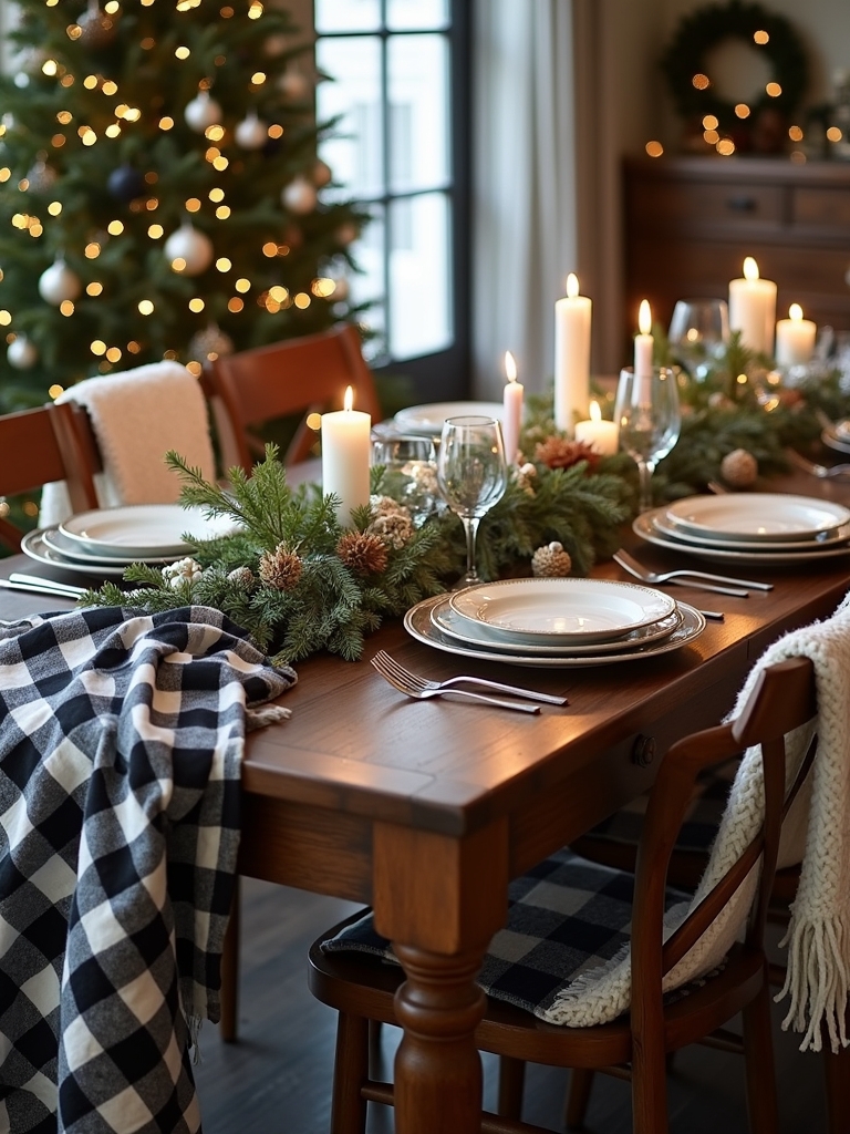 plaid table runners elevate dining