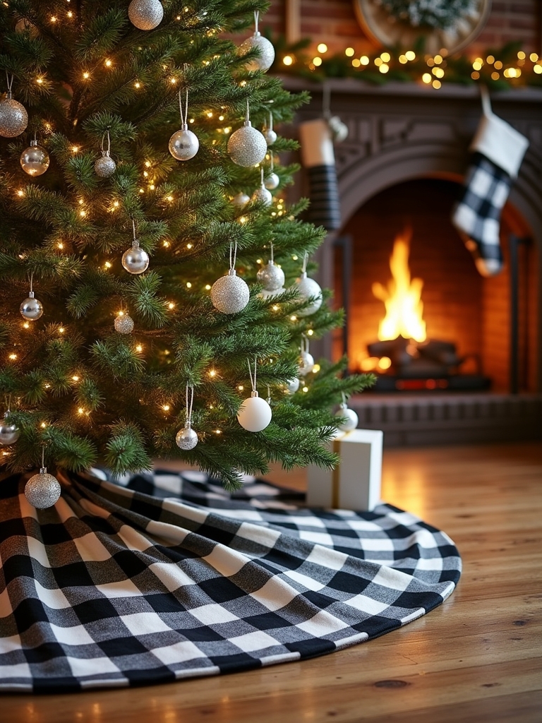 plaid tree skirt ideas