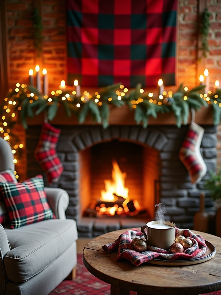 plaid wall art decorations