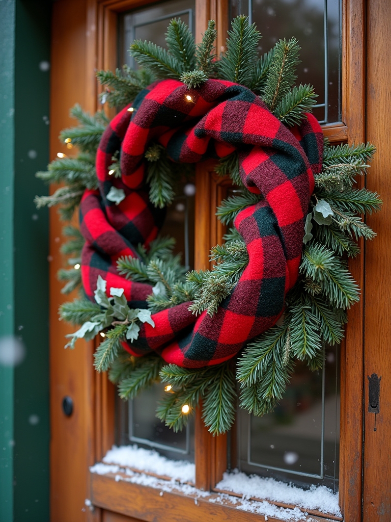 plaid wreaths for holidays
