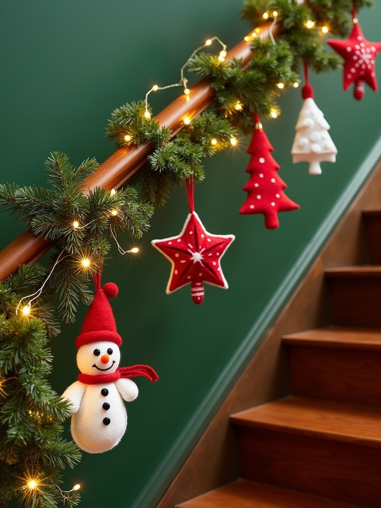 playful felt ornament garland