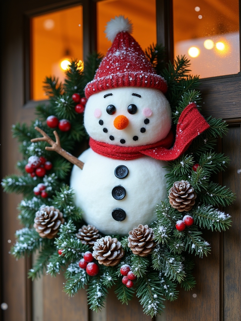 playful festive door decor