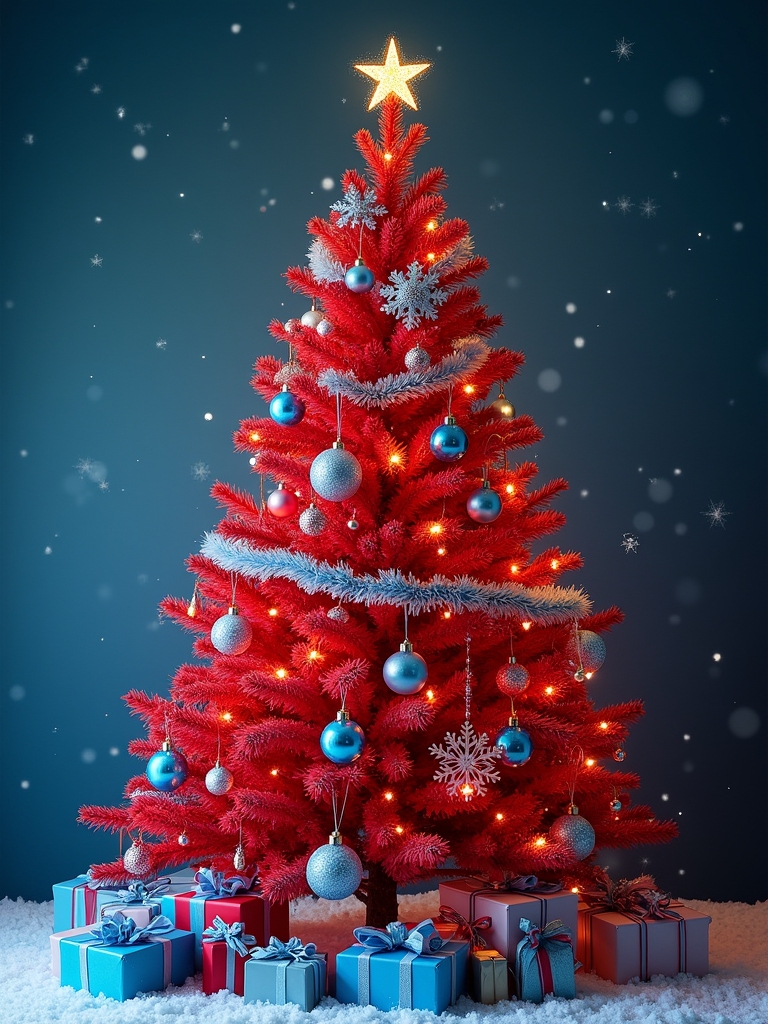 playful red and blue