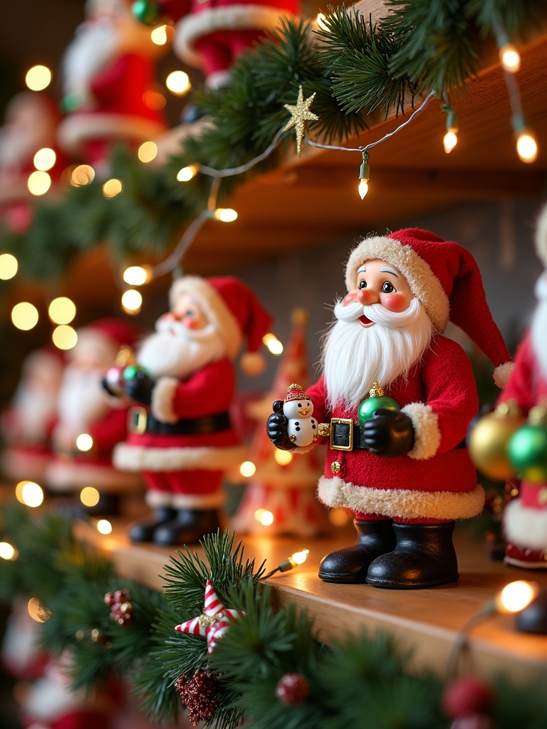 playful santa figurine decor