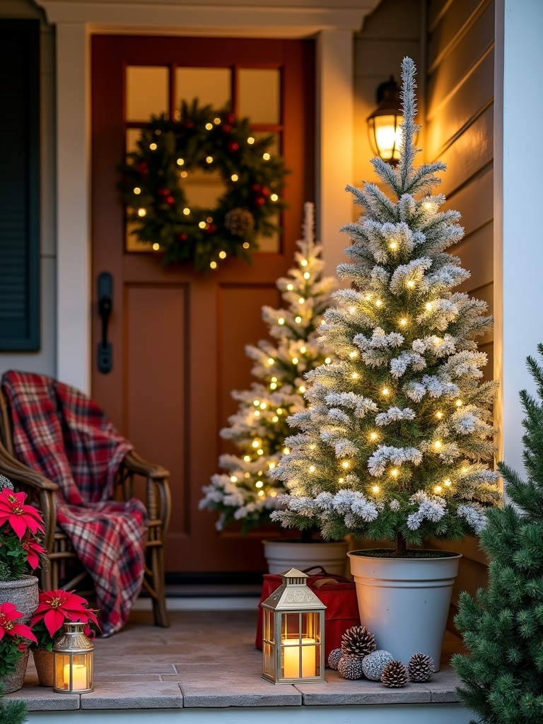potted christmas trees charm