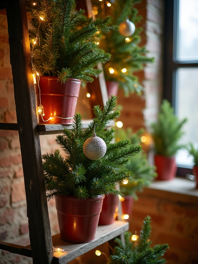 potted evergreen holiday decor