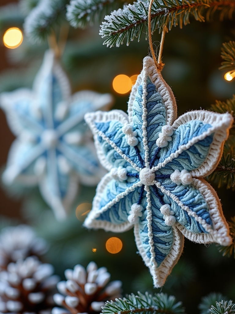 quilted snowflake ornament techniques