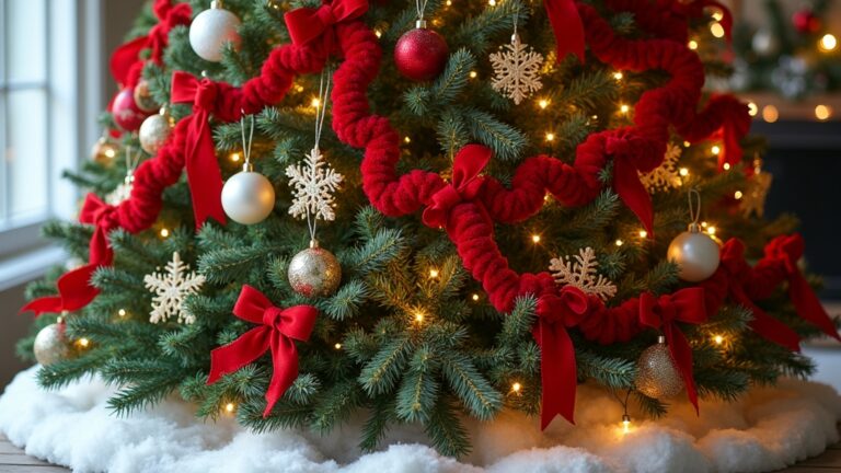 red and white christmas decor