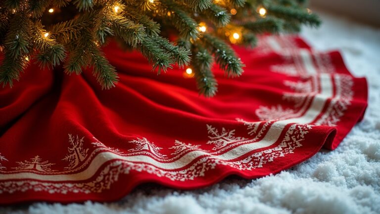 red christmas tree skirts