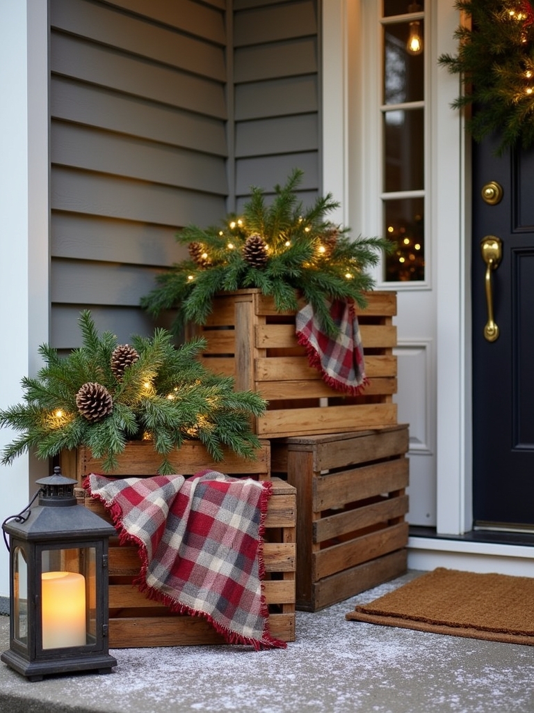repurposed crates for displays