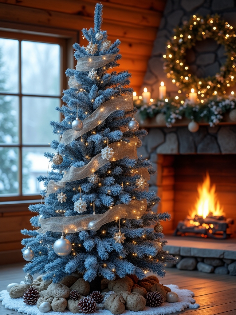 rustic blue white decor