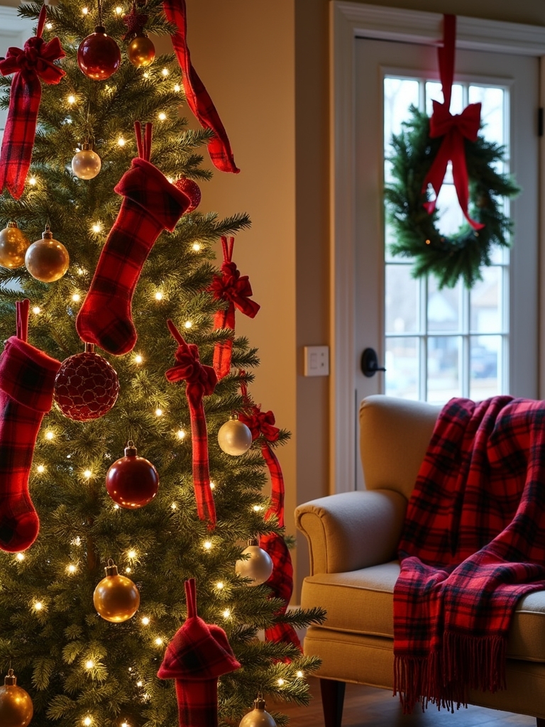 rustic buffalo plaid decorations