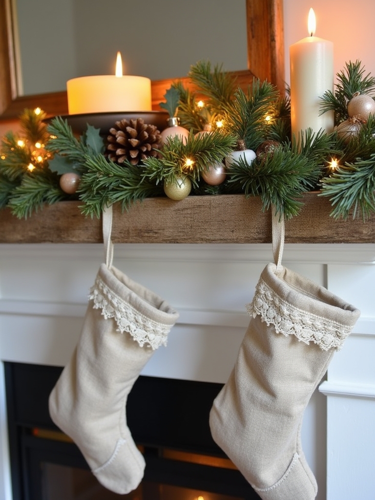 rustic burlap and lace