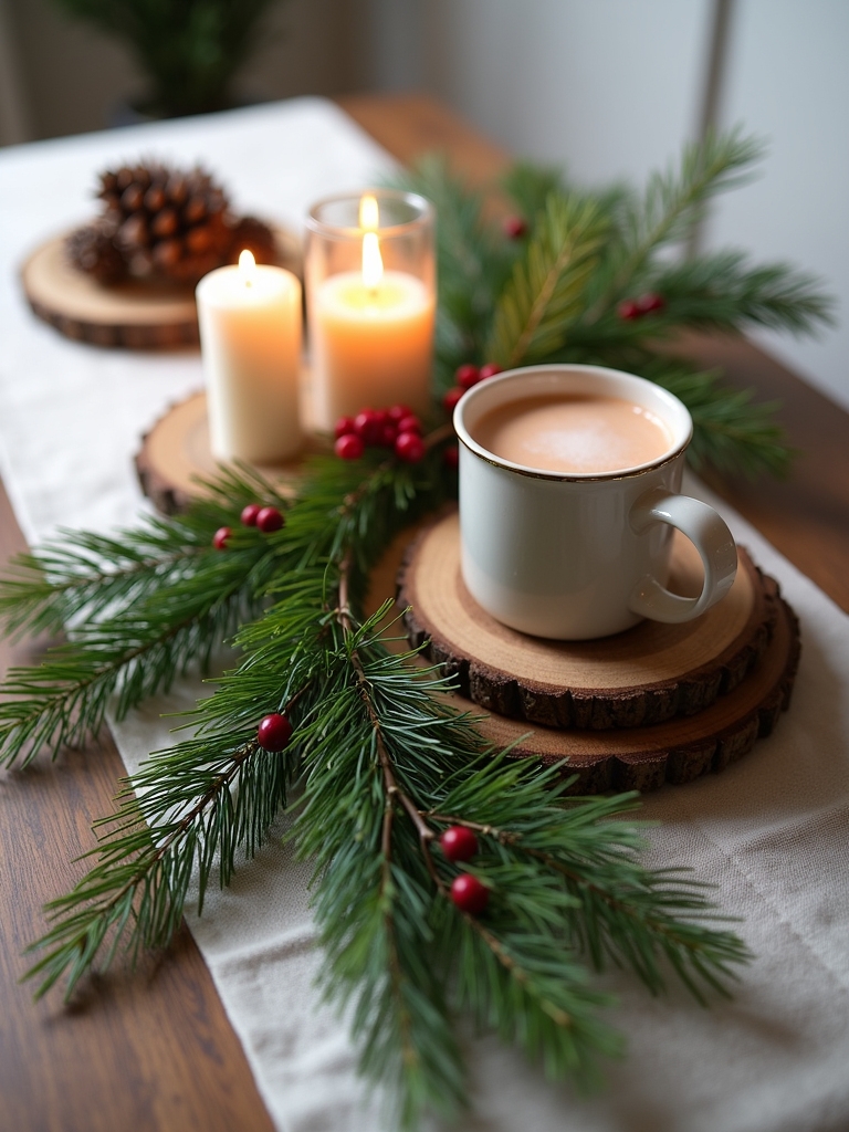 rustic christmas pinecone decor