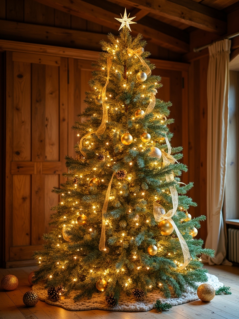 rustic gold and green accents