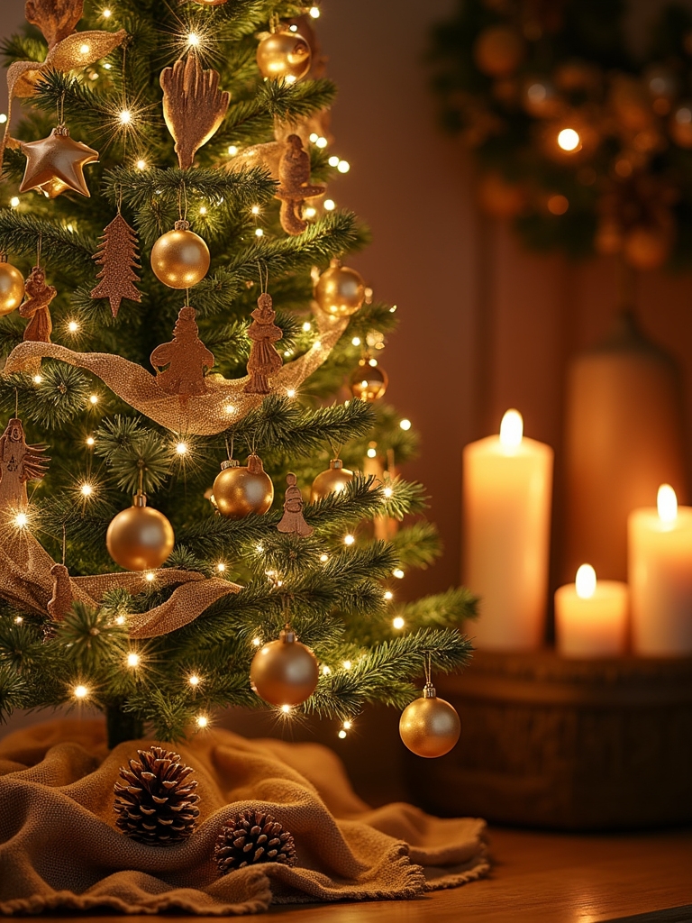 rustic gold festive decor