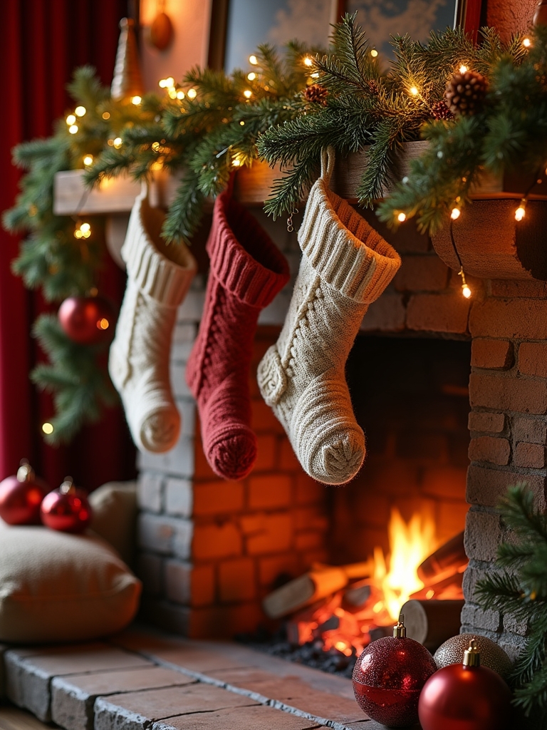 rustic holiday garland accents