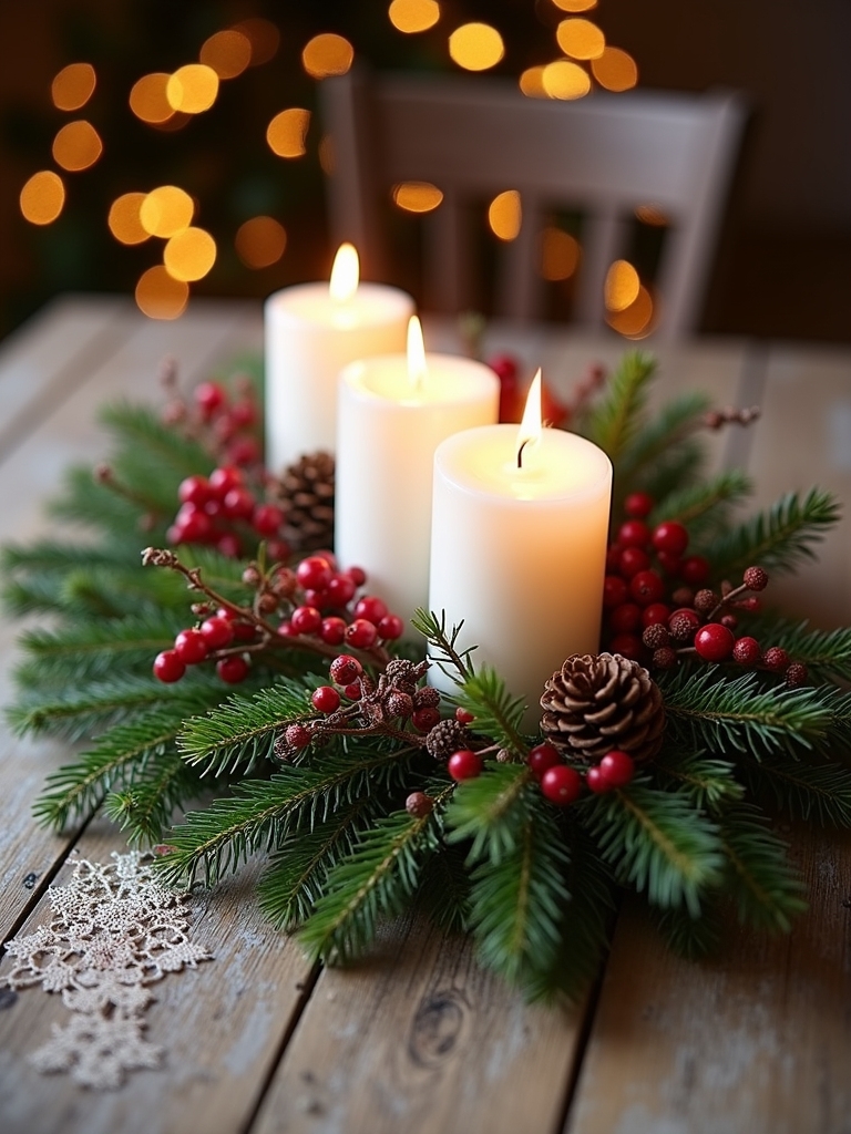 rustic holiday table decor