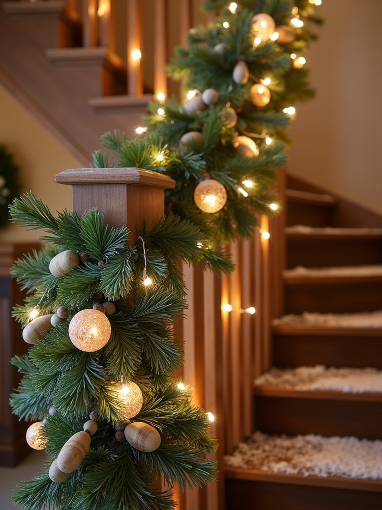 rustic wood bead garland