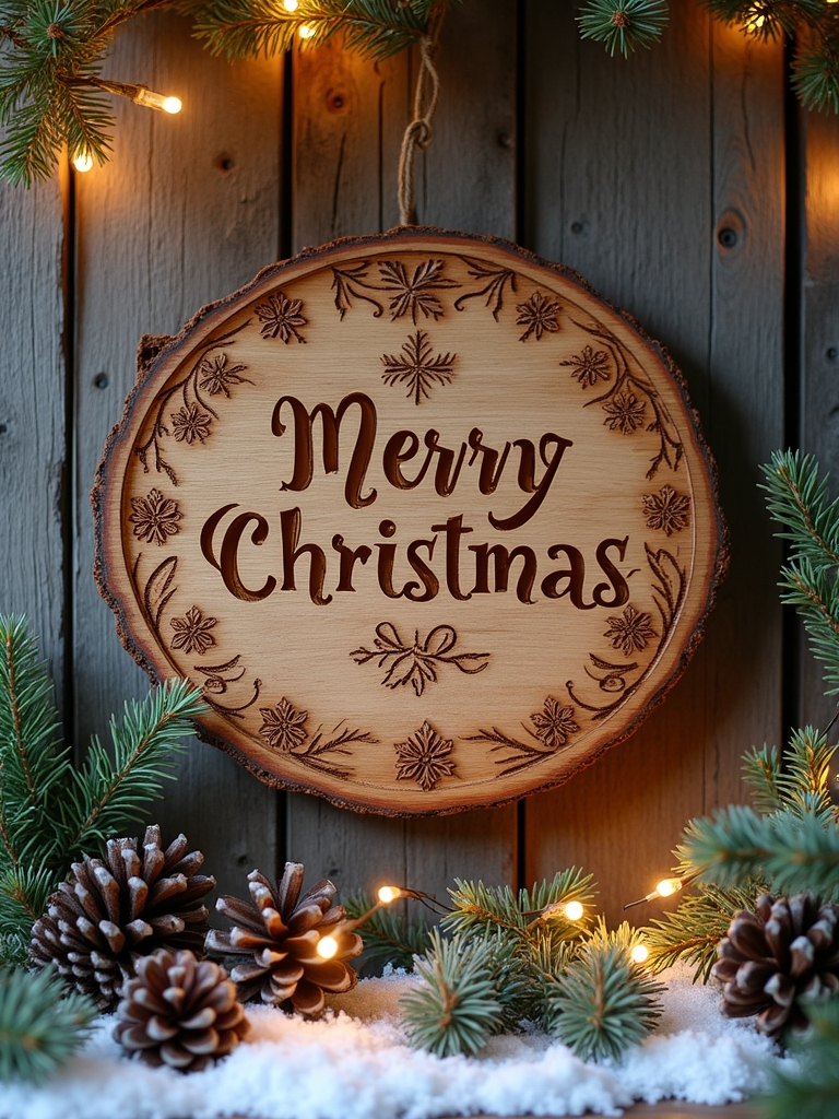rustic wooden christmas signs