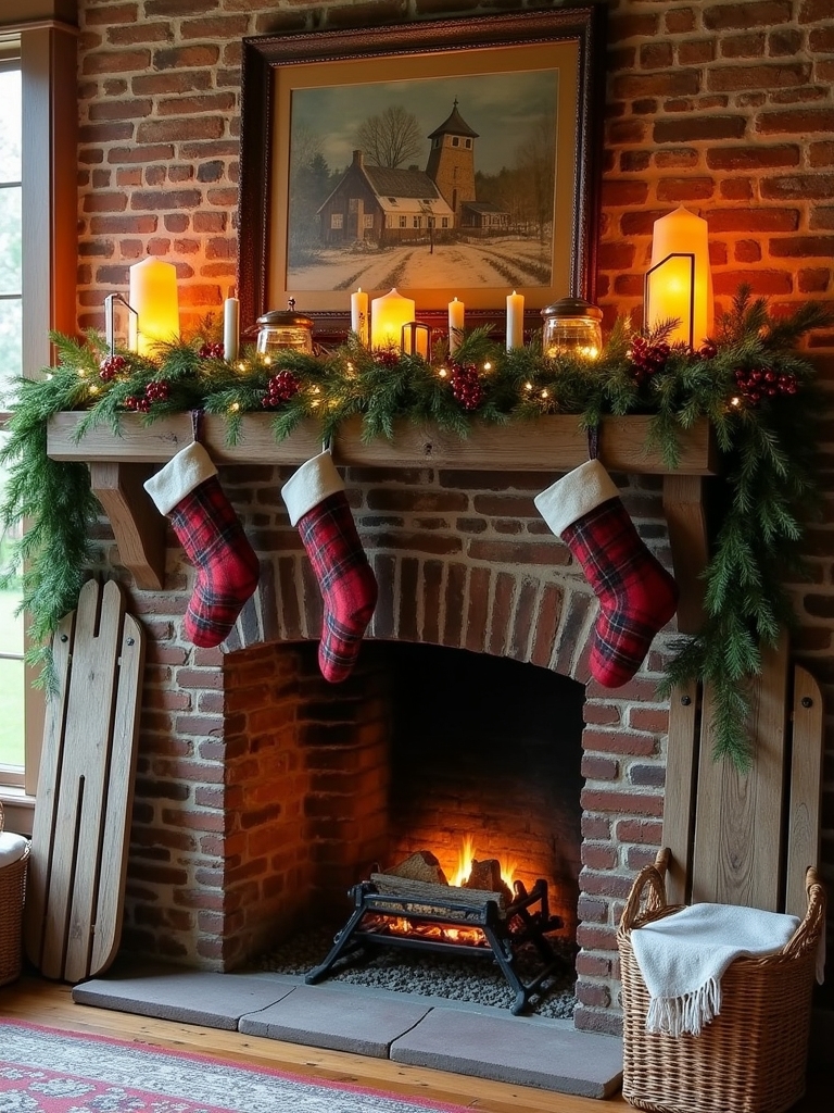 rustic wooden sled backdrop