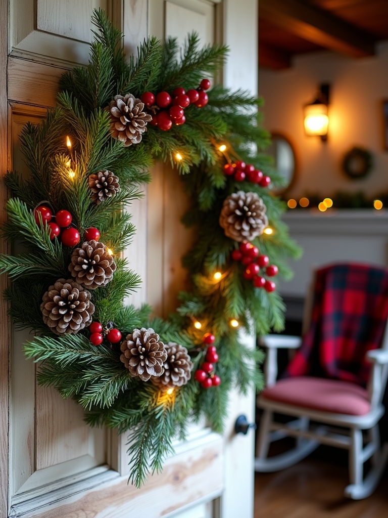 rustic wreath with natural elements