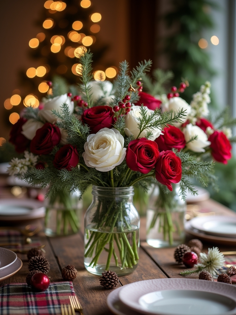 seasonal blooms in glass