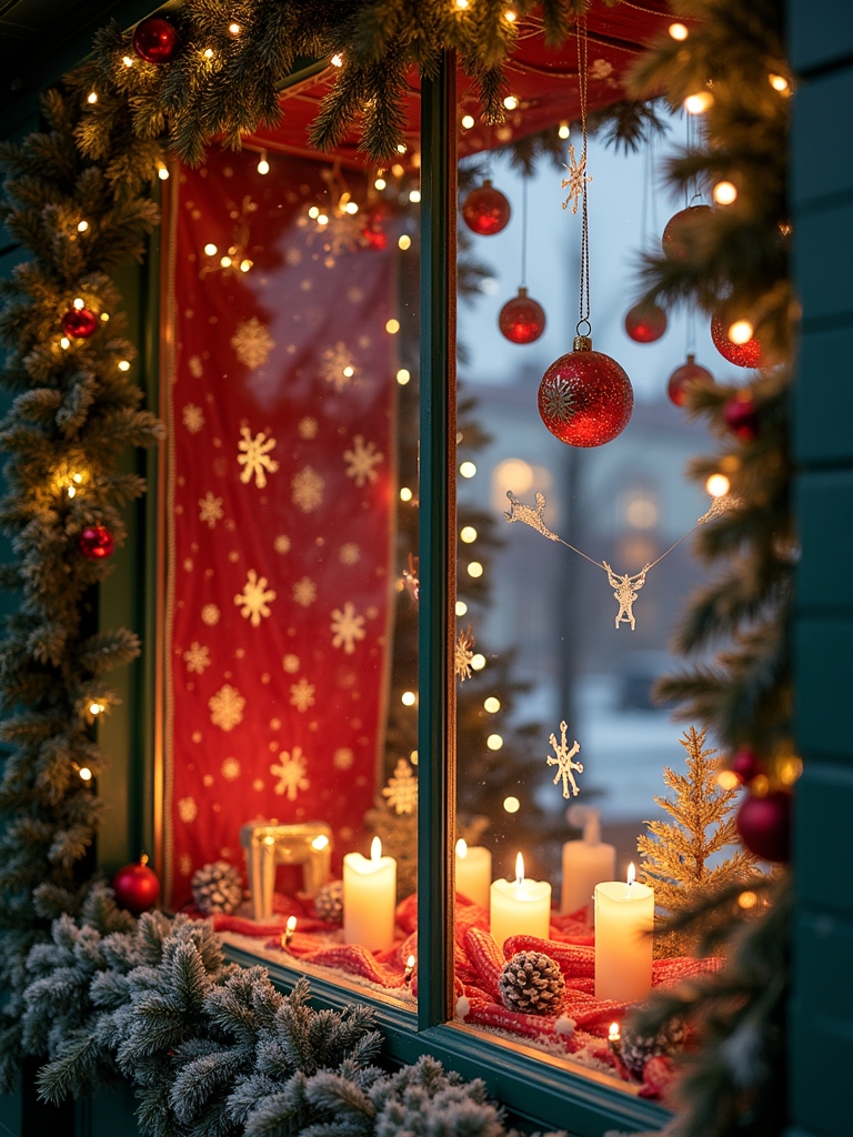 seasonal fabric window decor
