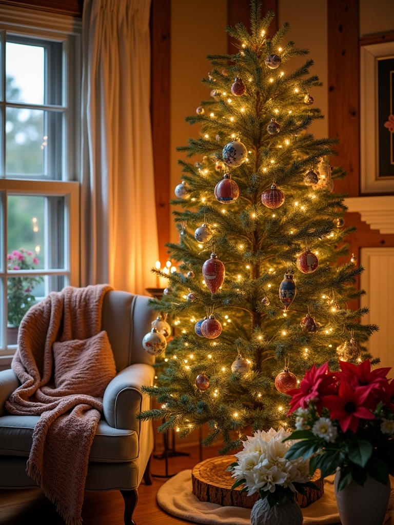 seasonal floral tree decor