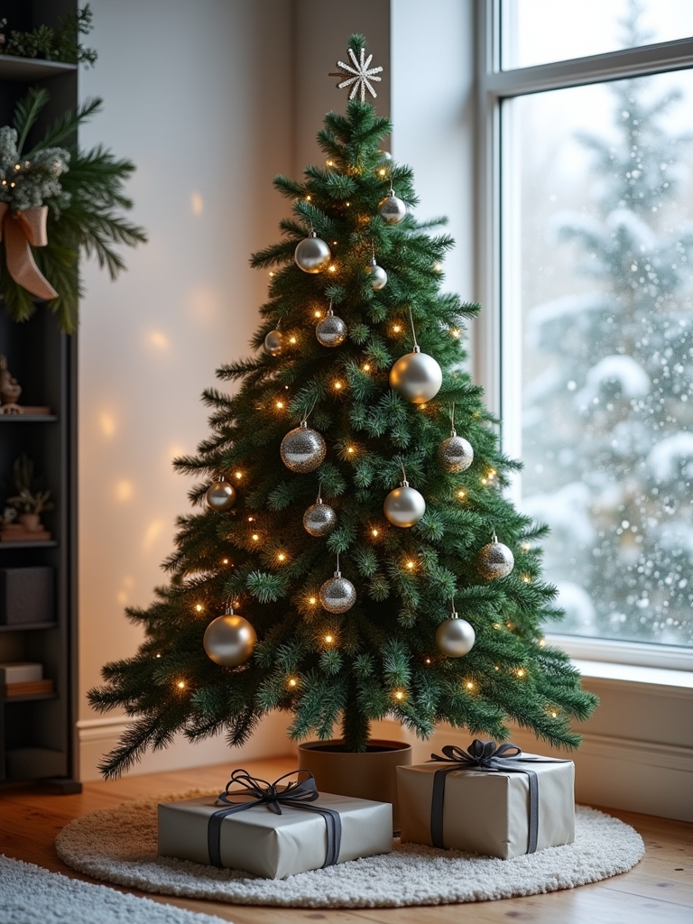 sleek geometric holiday decor