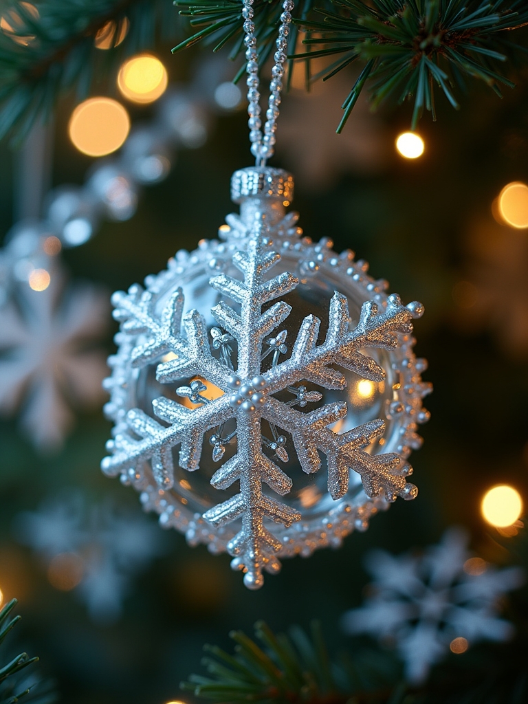 snowflake bead garland project