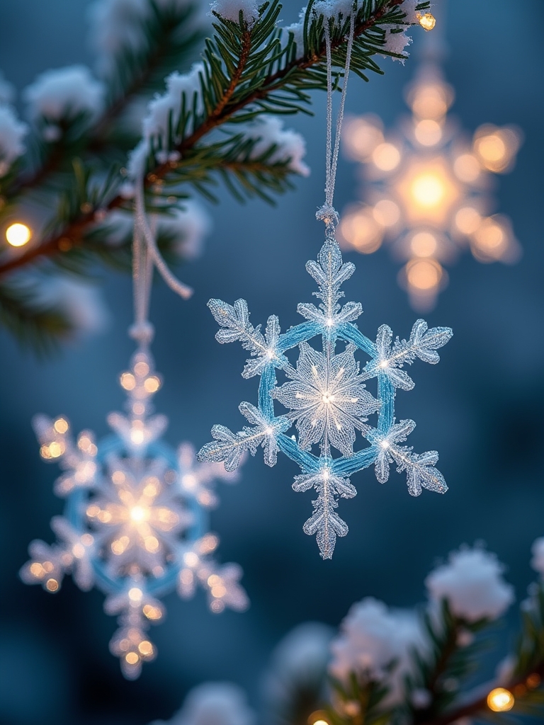 snowflake string art creation