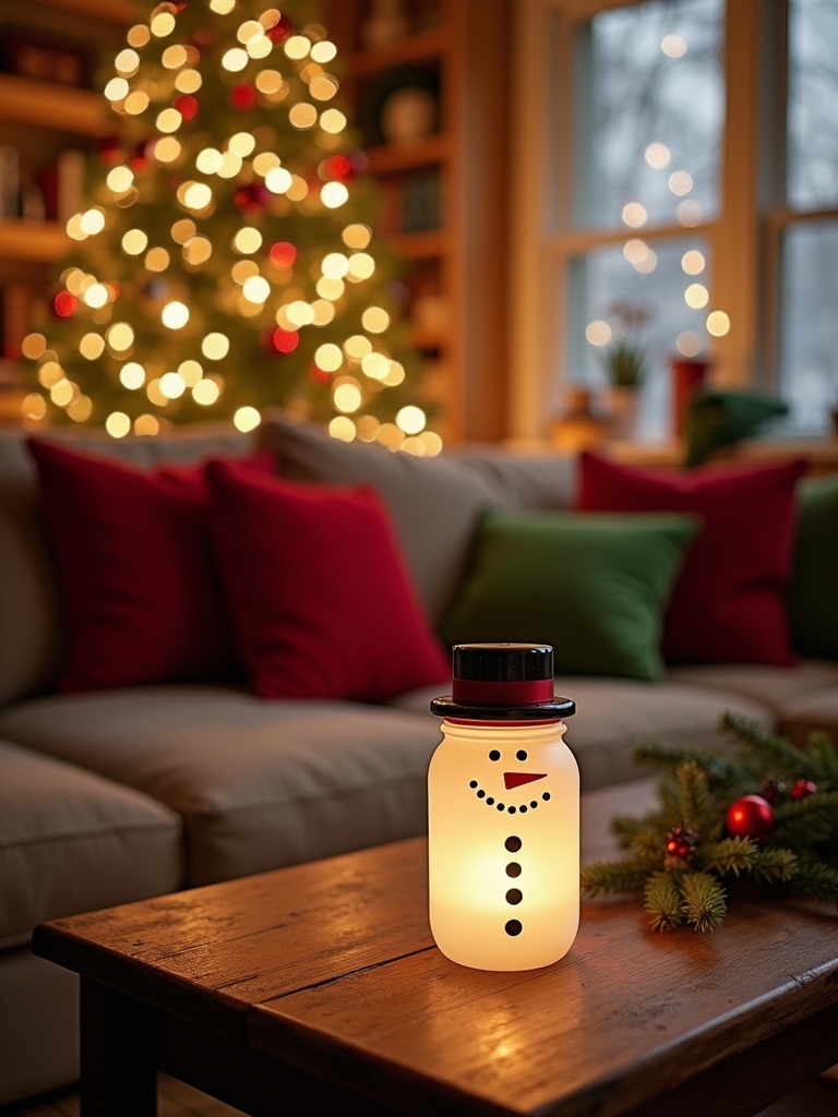 snowman mason jar craft