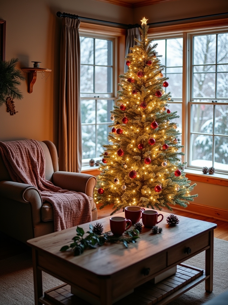 snowy christmas tree transformation