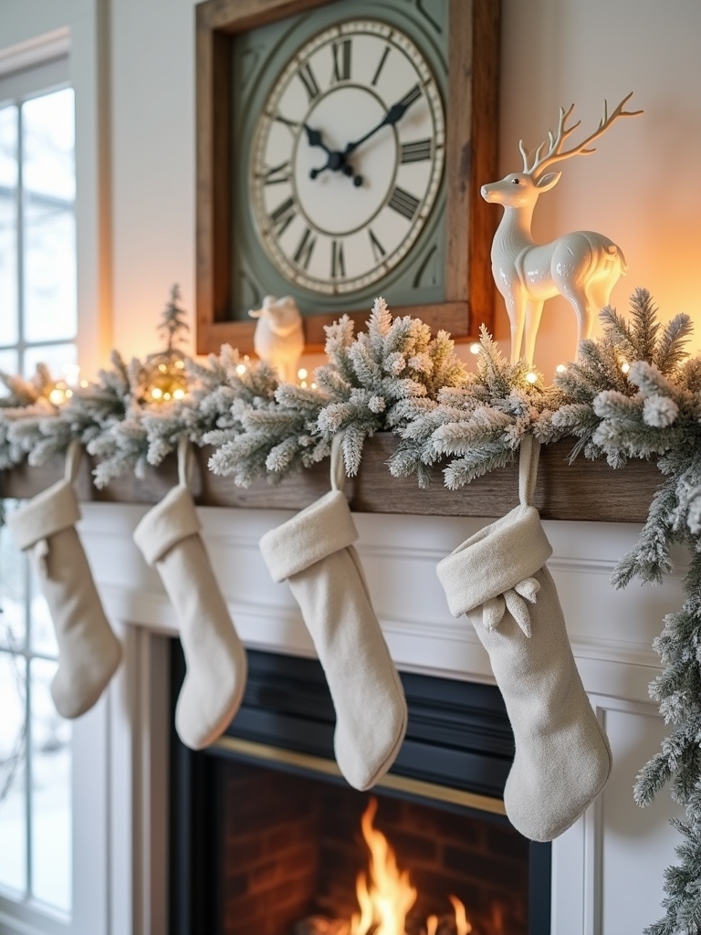 snowy white holiday decor