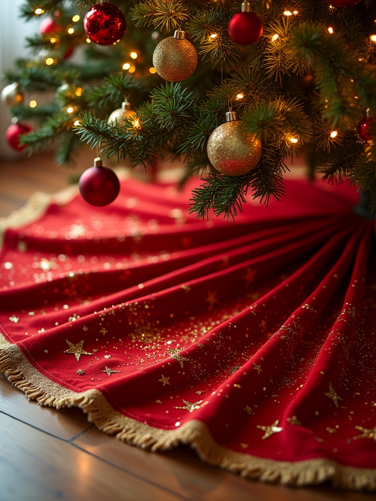 sparkling red star elegance