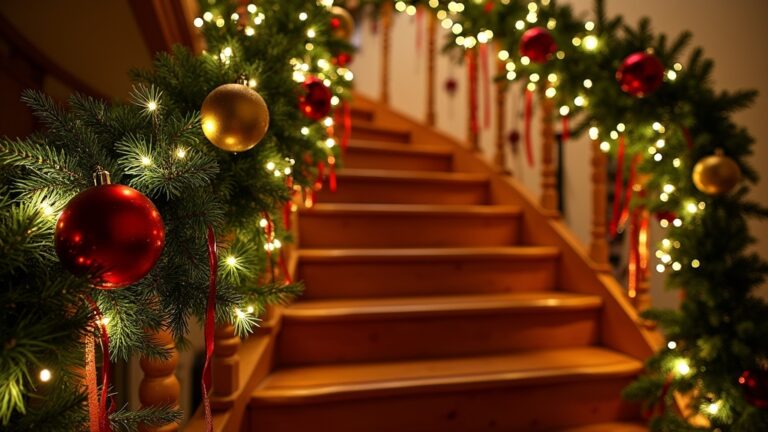 staircase christmas garland inspiration
