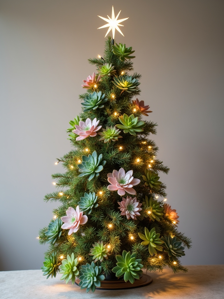 succulent holiday tree project