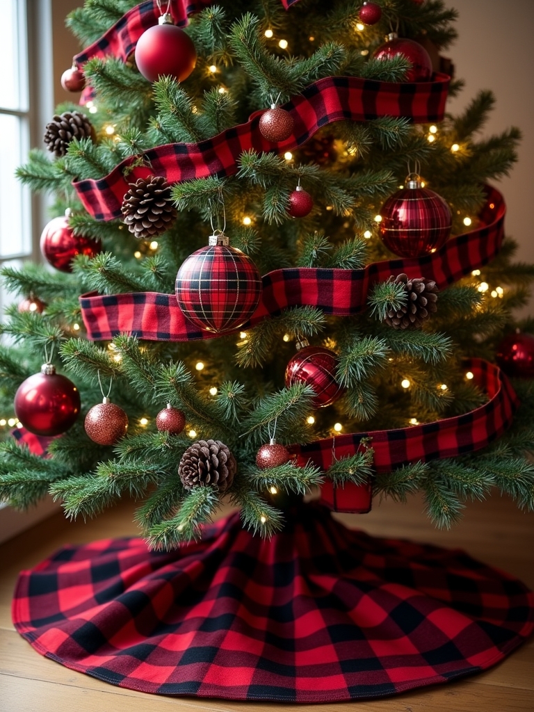 tartan tree holiday decor