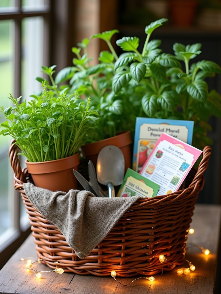 thoughtful gardening gift basket